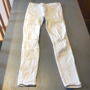 Hollister High Rise Super Skinny White Jeans